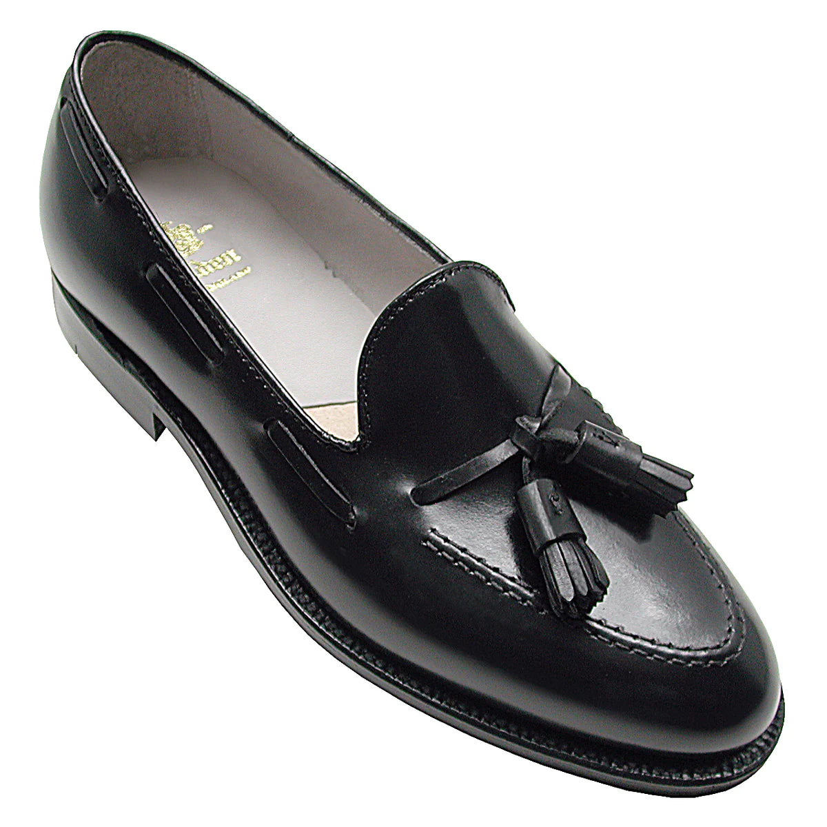 ALDEN Black Tassel Dress Loafers for Men - Premium Leather Formal Shoes for Business, Office & Wedding Occasions