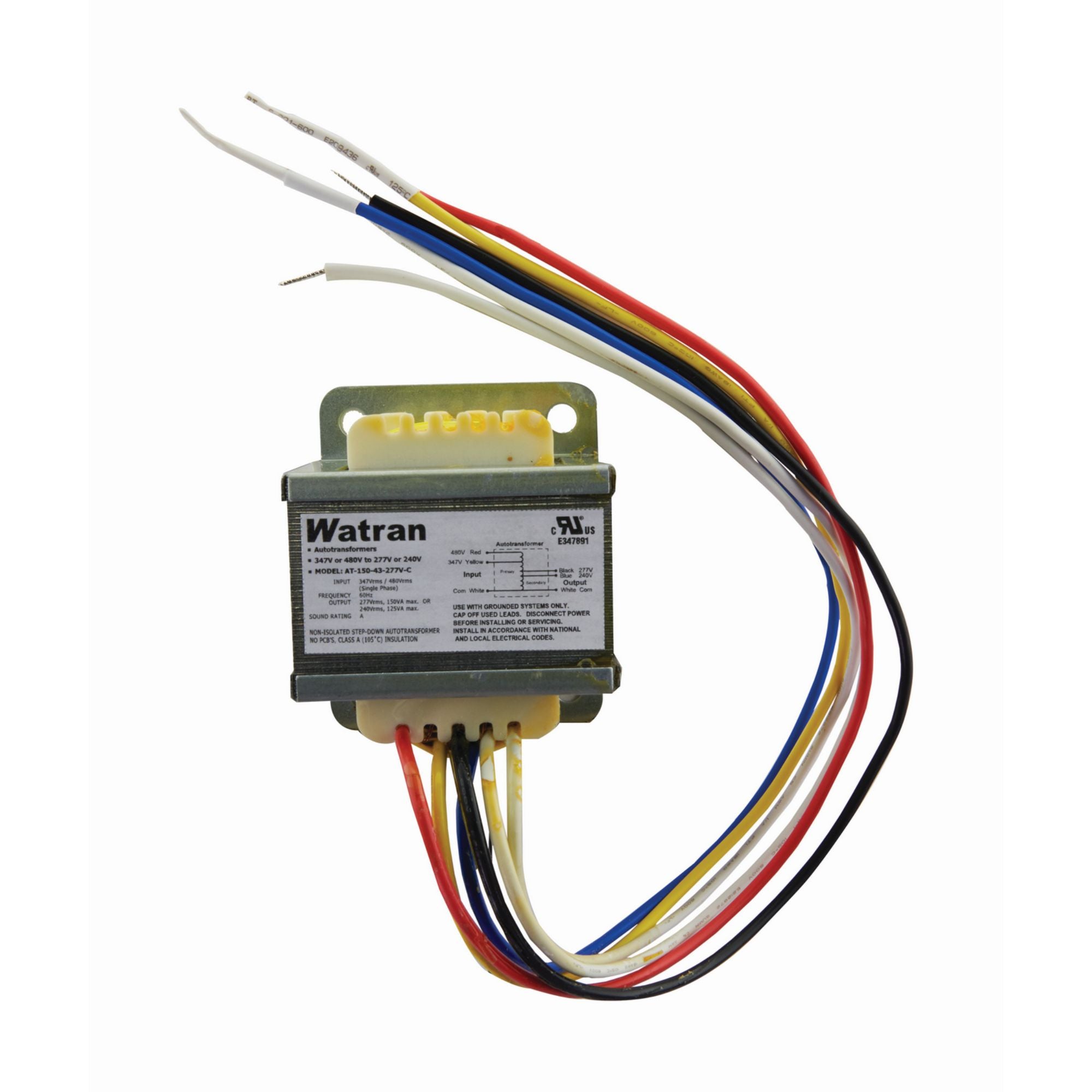 150VA Step Down Transformer - 480/347V to 277V Single Phase Open Core Voltage Converter for Industrial Equipment & Appliances