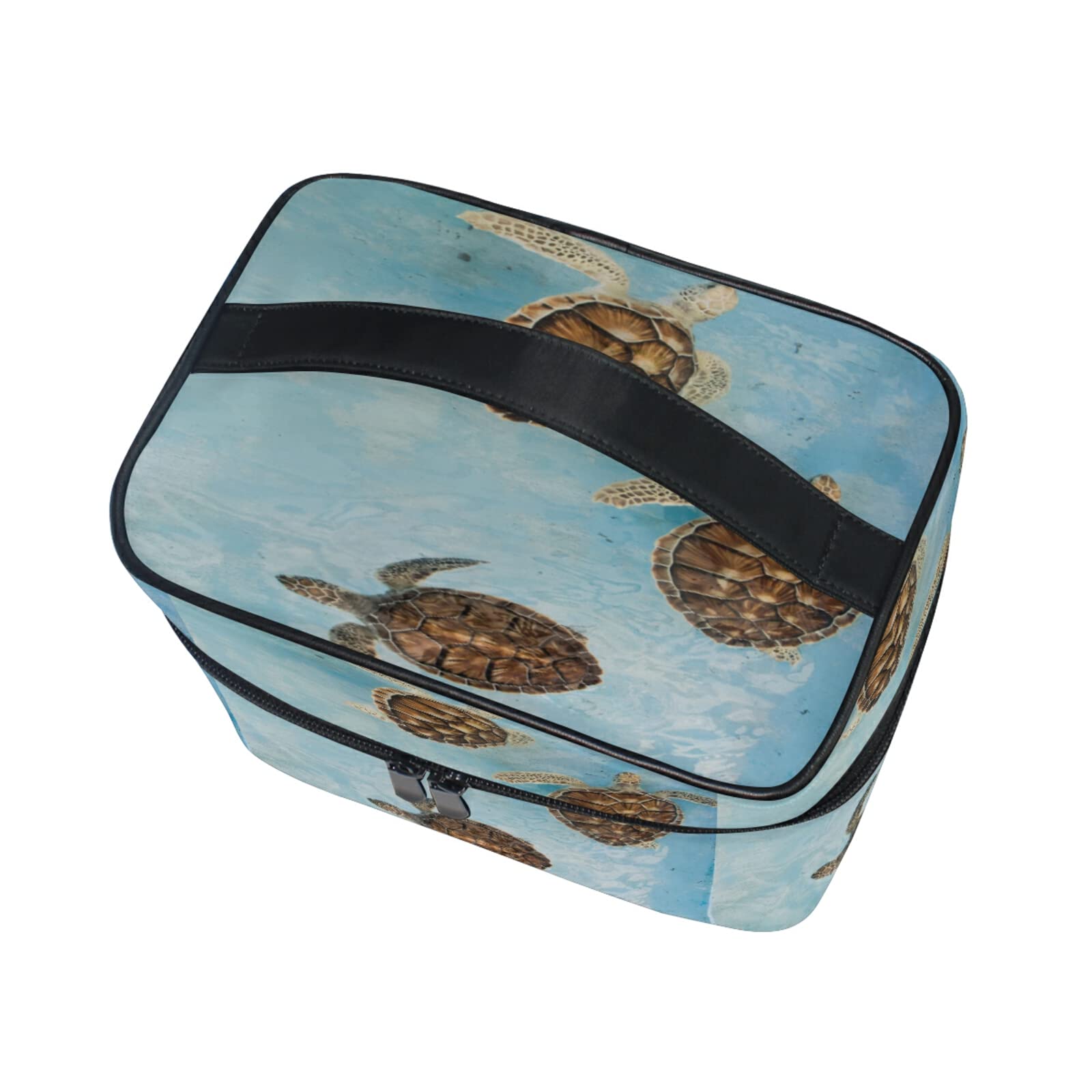Waterproof Sea Turtle Makeup Bag for Women - Cute Animal Cosmetic Pouch Travel Toiletry Organizer - Perfect for Travel, Gym, Beach & Daily Use
