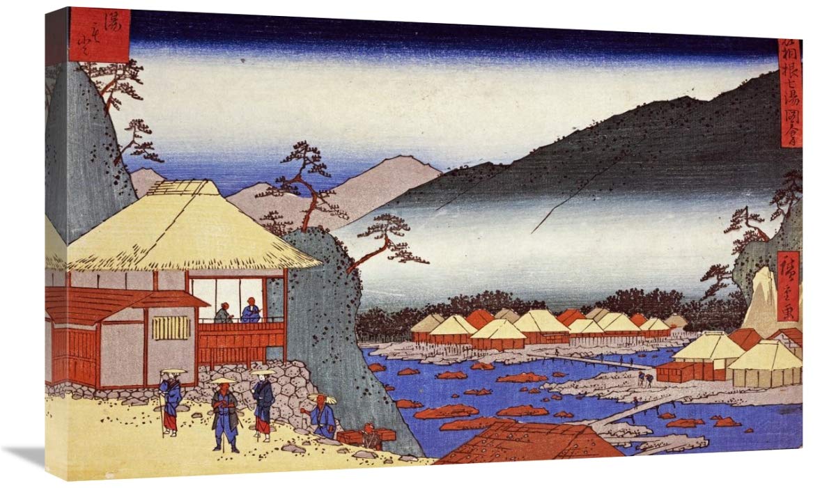 Hiroshige Hakone Seven Hot Springs 30 Inch Art Print - Vintage Japanese Woodblock Wall Decor for Home & Office