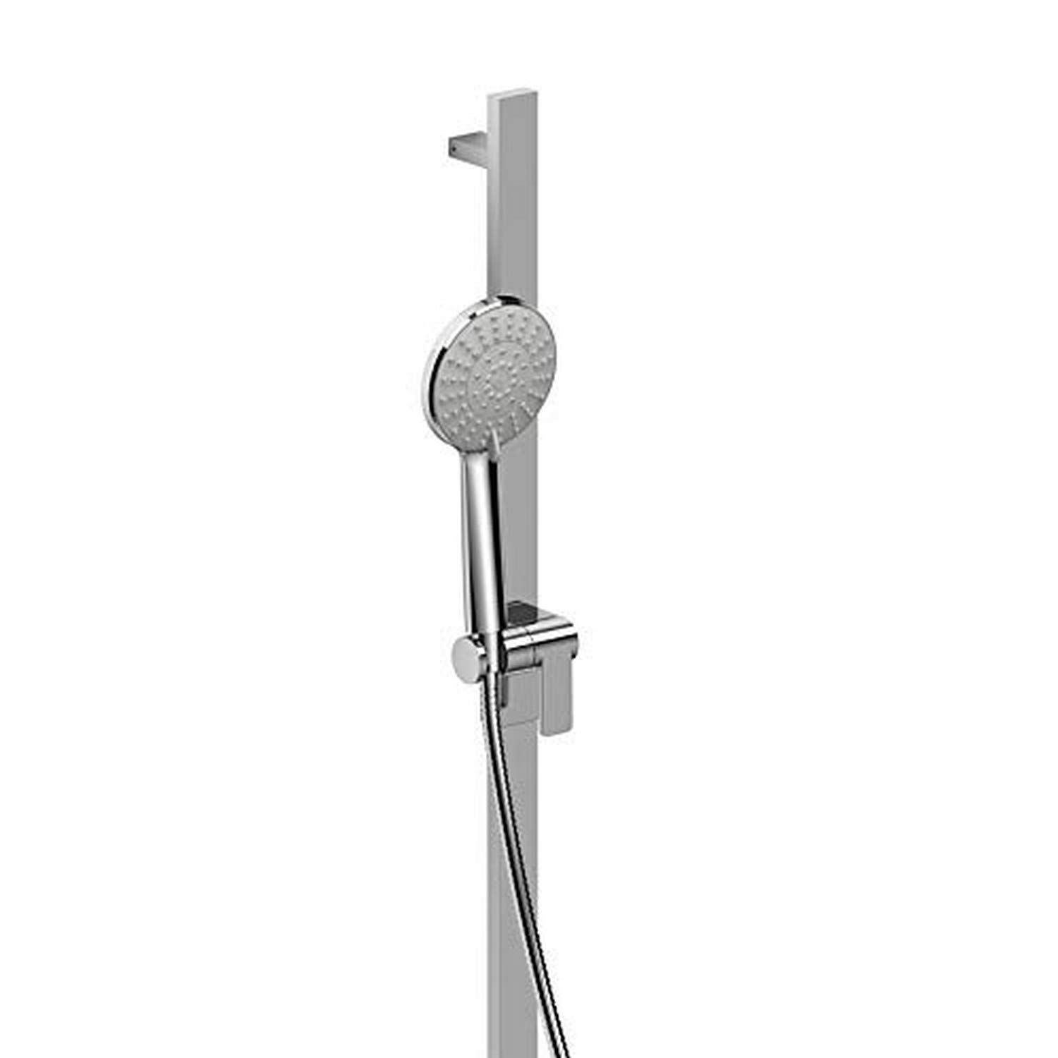 Riobel 4843C Chrome Hand Shower Rail - Adjustable Wall Mount Shower Head Holder for Bathroom, Spa & Home Use