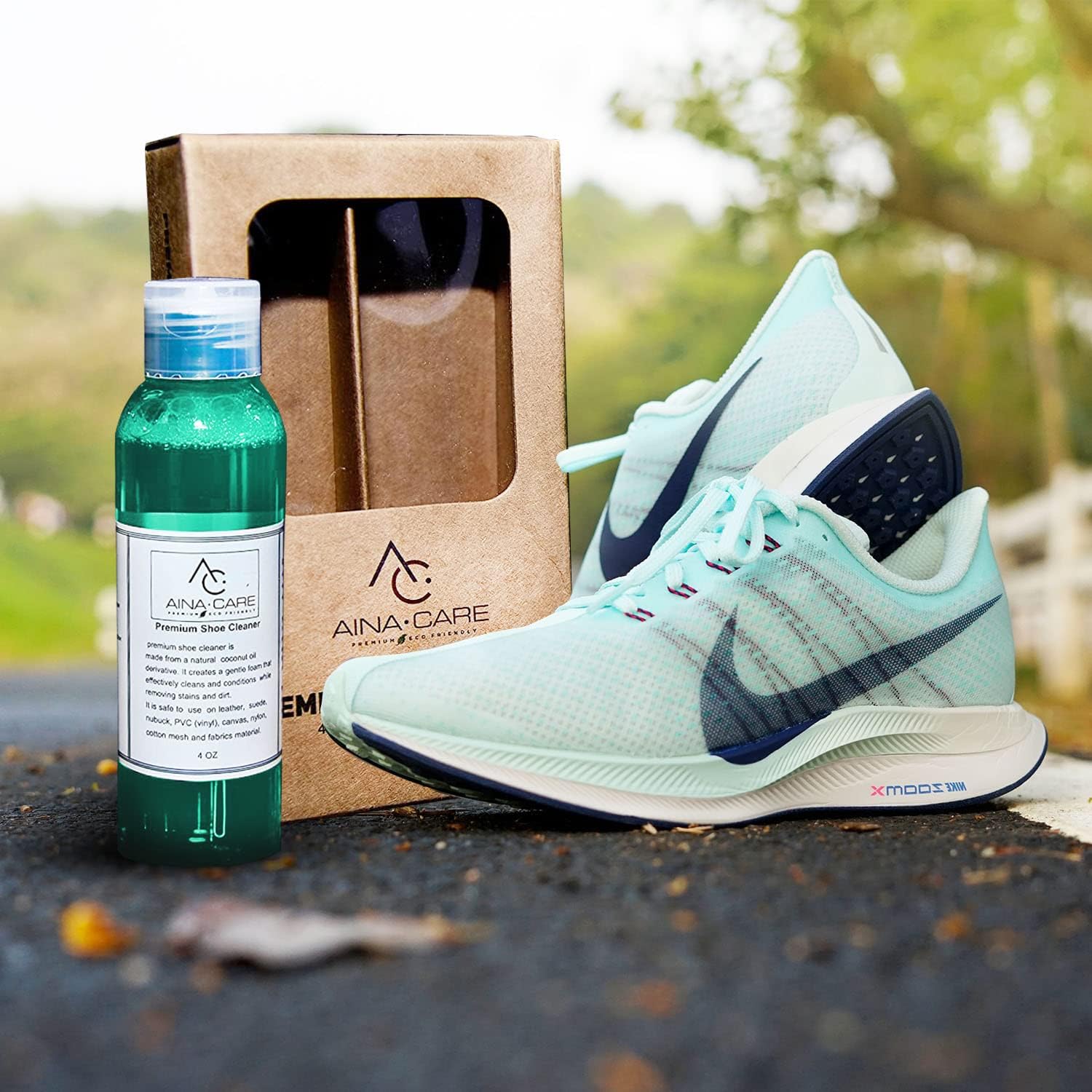Premium Bronze Sneaker Cleaner Kit - Gentle Shoe Cleaning Solution with Free Microfiber Cloth | Perfect for Nike, Adidas & White Shoes | Home & Gym Use