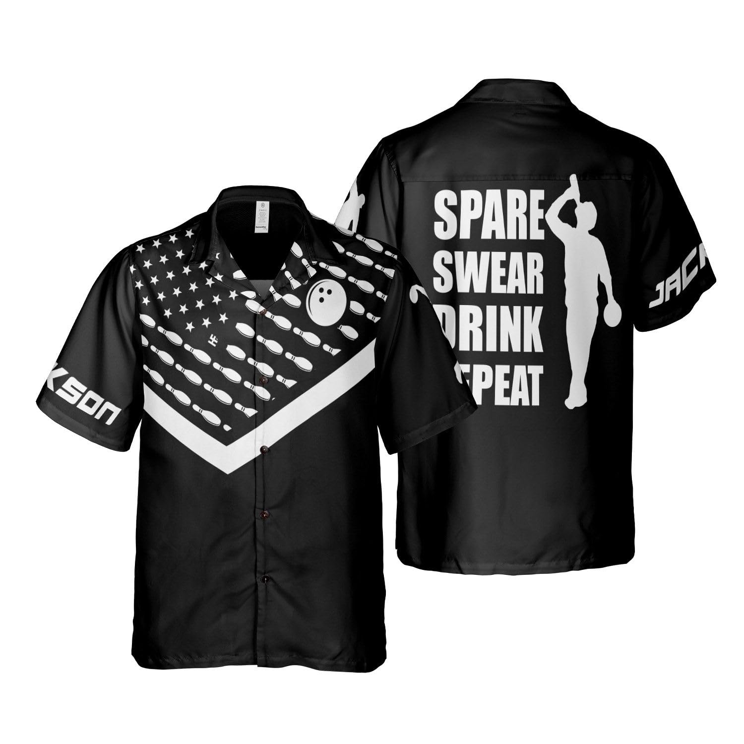 Custom Personalized Bowling Shirts with Names for Men & Women - Stylish Hawaiian Bowling Team Shirts - Perfect for Bowling Leagues, Tournaments & Casual Wear