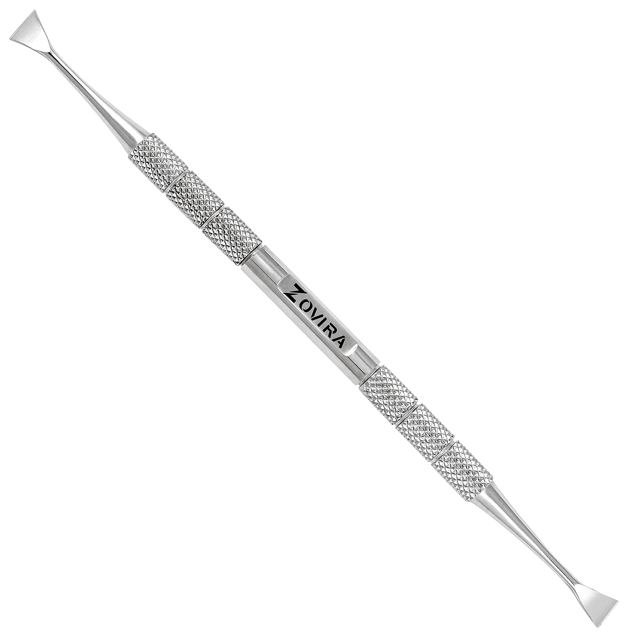 ZOVIRA Calculus Remover Dental Plaque Removal Kit for Dogs and Cats - Double Headed Stainless Steel Teeth Whitening Tool for Small Puppies & Pets | At-Home Pet Dental Care Solution for Tartar Control & Oral Hygiene