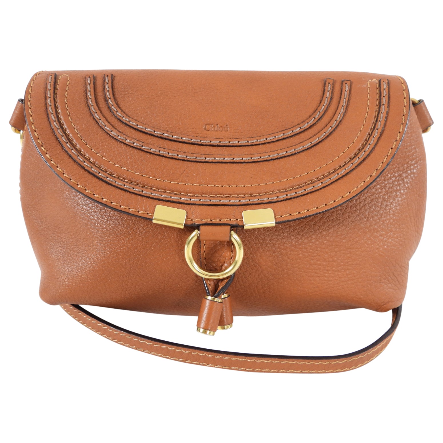 Chloe Tan Mini Marcie Crossbody Bag - Stylish Leather Shoulder Purse for Women | Perfect for Everyday Use, Travel & Date Night