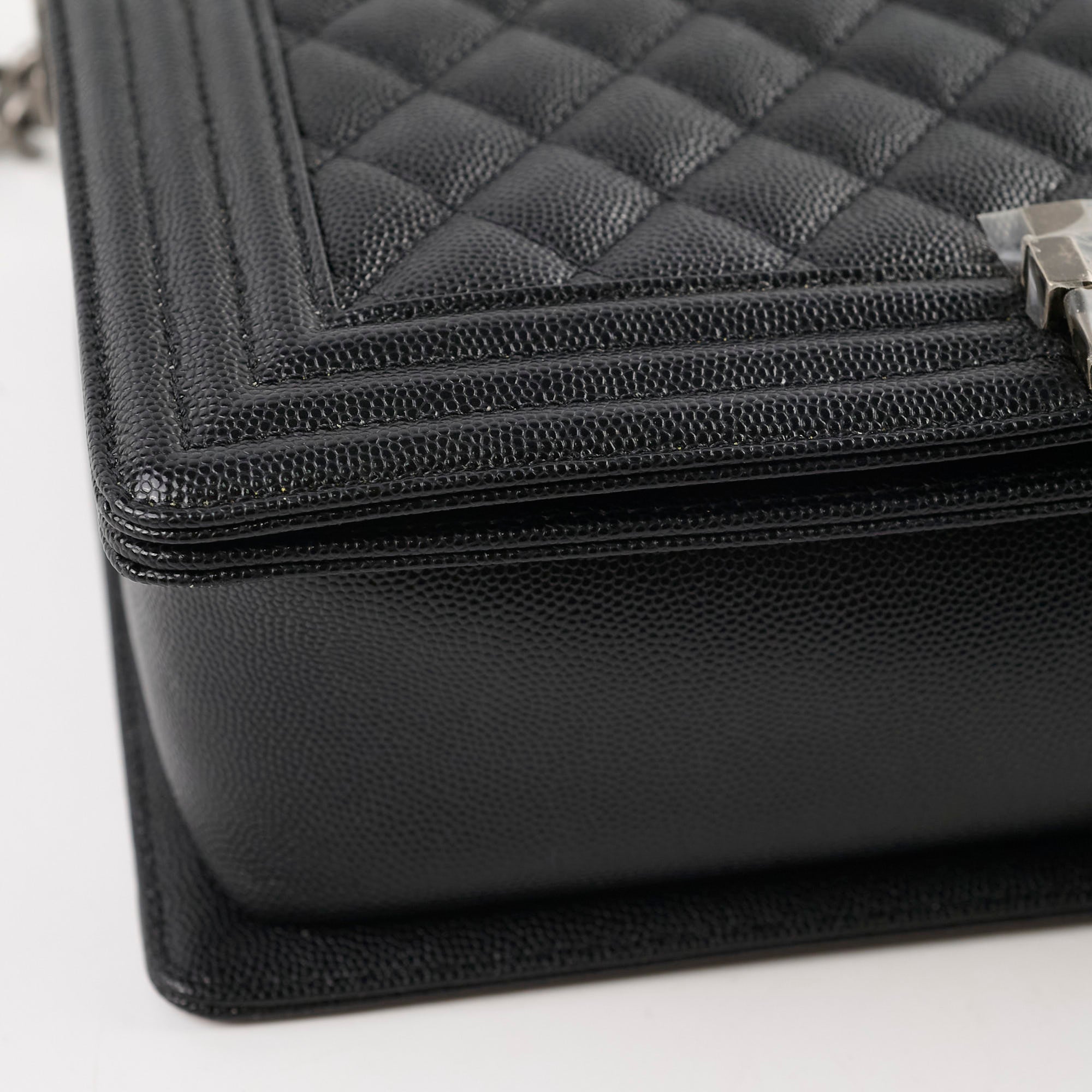 Chanel Caviar New Medium Boy Bag Black with Microchip - Luxury Handbag for Women, Perfect for Parties, Work & Everyday Use