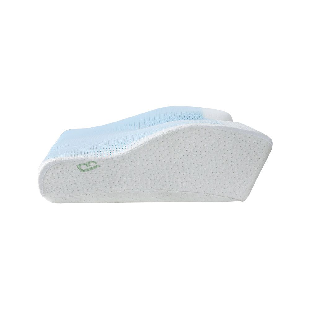 Giselle Bedding Memory Foam Contour Pillow with Cooling Gel & Bamboo Cover - Orthopedic Support for Neck Pain Relief, Perfect for Side, Back & Stomach Sleepers - Home, Office & Travel Use