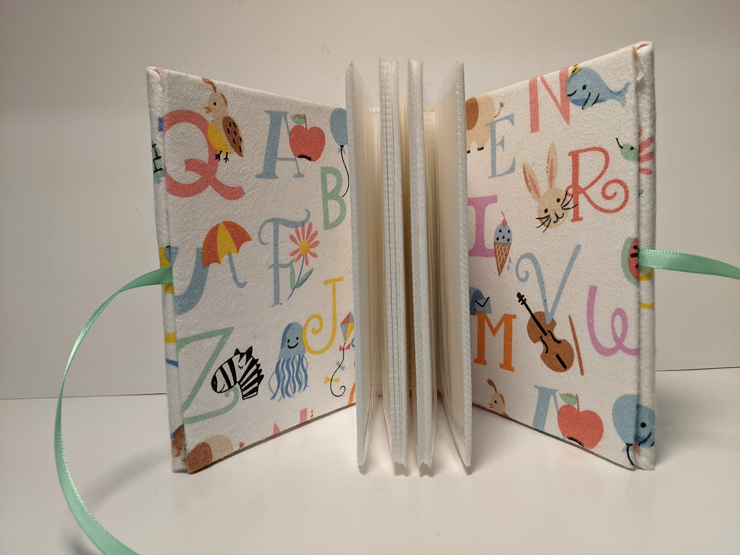 Personalized Baby Photo Album for Girls - Custom Alphabet Design, 7x5 Inch Holds 100 4x6 Photos - Perfect for Baby Showers, First Birthday Gifts & Family Memory Keepsakes