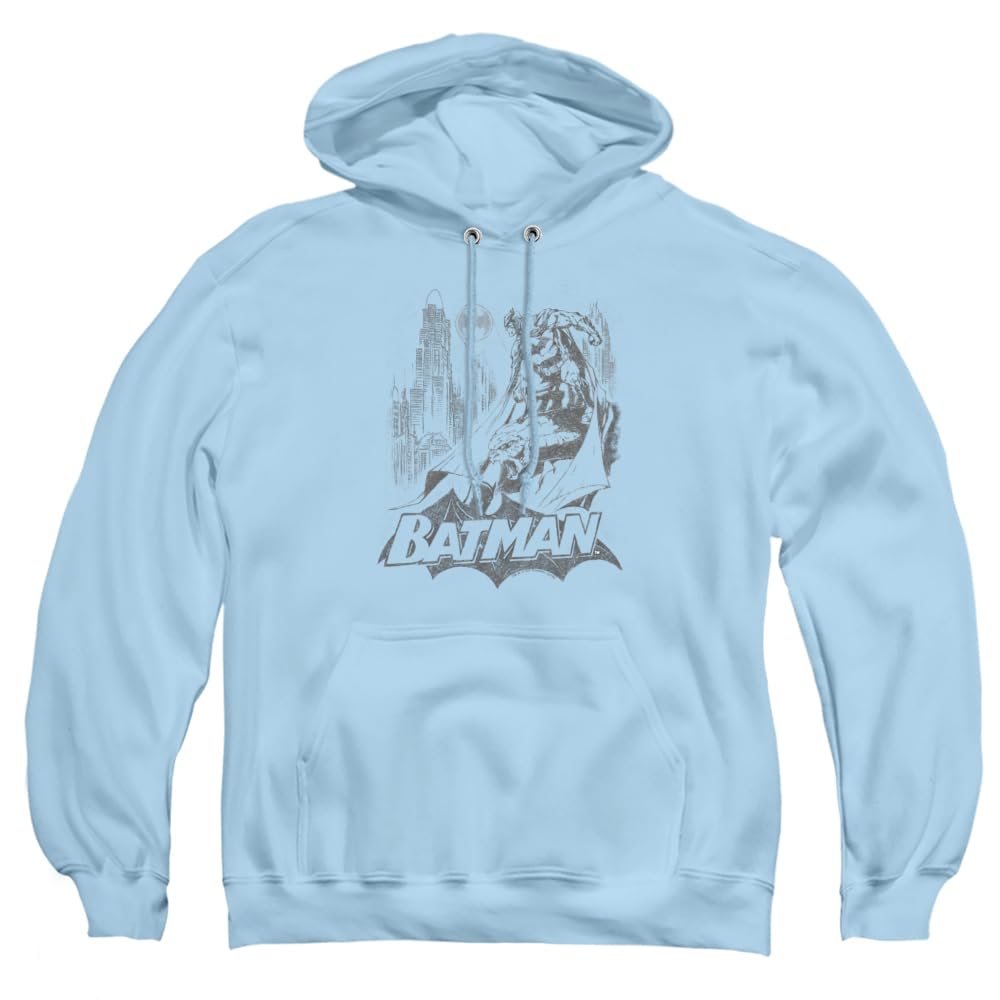 Trevco Batman Bat Sketch Unisex Hoodie for Men & Women - Soft Pullover Sweatshirt for Casual Wear, Cosplay & Superhero Fans