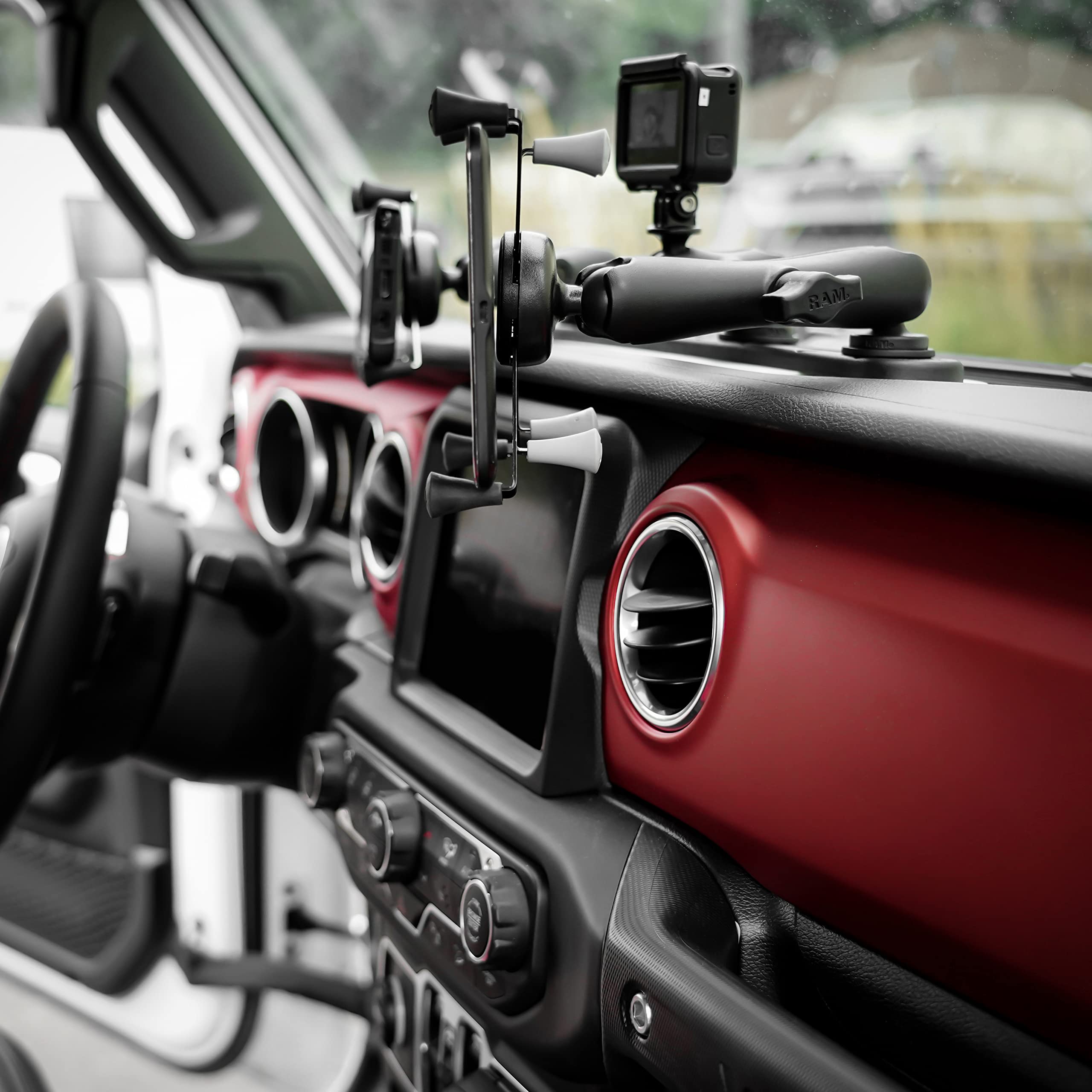 RAM Mounts Tough-Track for 2018-2023 Jeep JL/JLU/Gladiator RAM-DT-204-TRACK-A12U | Compatible with RAM Track Ball Bases | Off-Road & Adventure Gear Mounting Solution