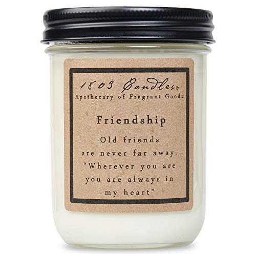 1803 Candles - 14 oz. Soy Wax Jar Candle in Friendship Scent - Perfect for Home Decor, Gifts & Relaxation