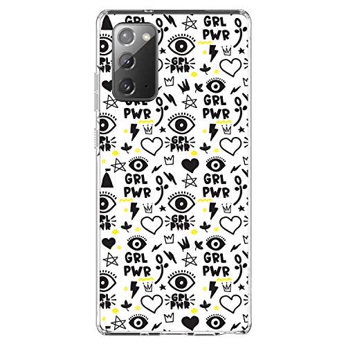 Girl Power - GRL PWR - Yellow Black On Clear Case