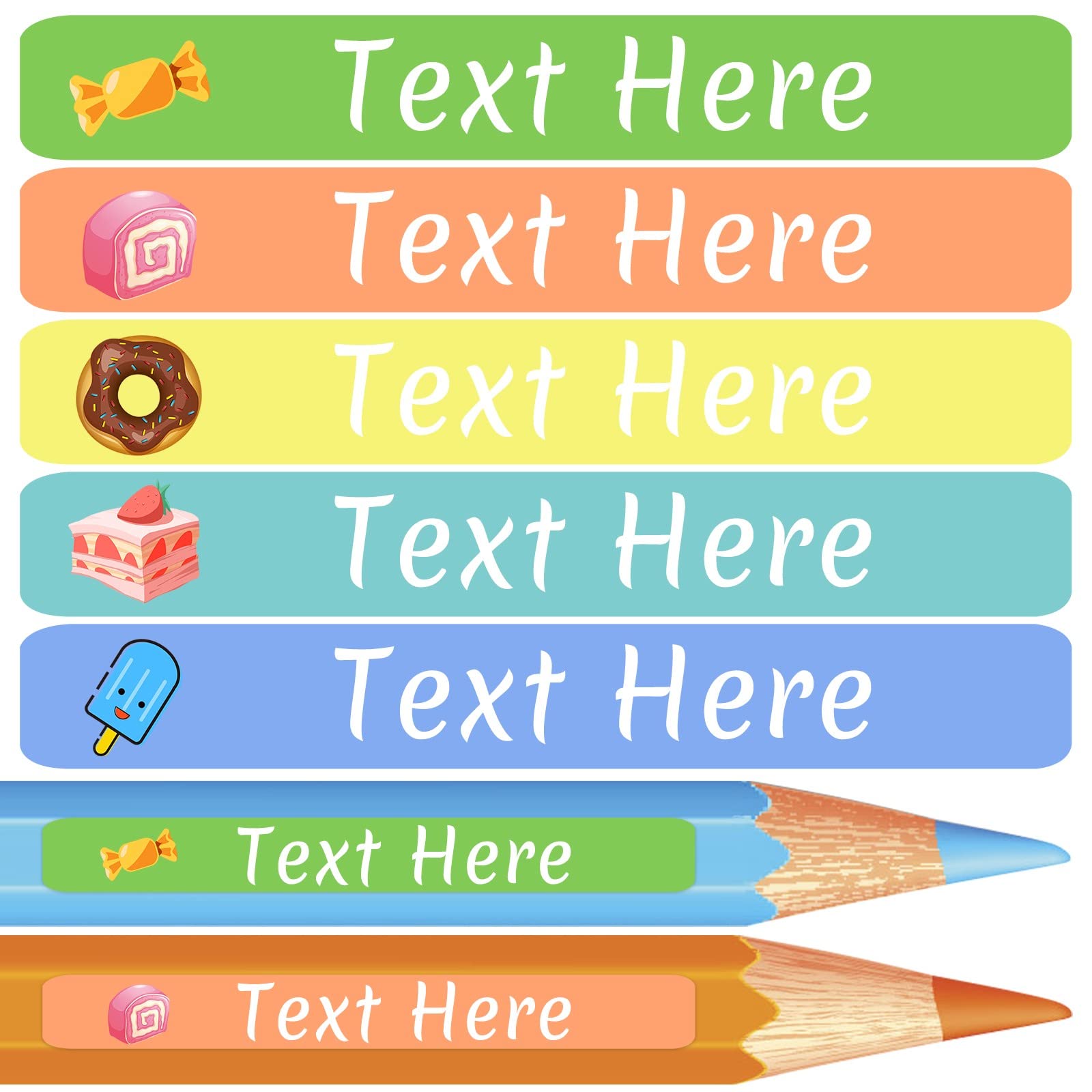 Custom Waterproof Name Labels for Kids - 100PCS School Supplies Stickers for Books, Bottles & Lunch Boxes
