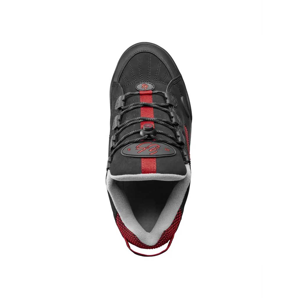 eS Muska Skate Shoes - Black/Red Colorway - High-Performance Skateboarding Shoes for Men & Women - Perfect for Street Skating, Park Riding, and Casual Wear