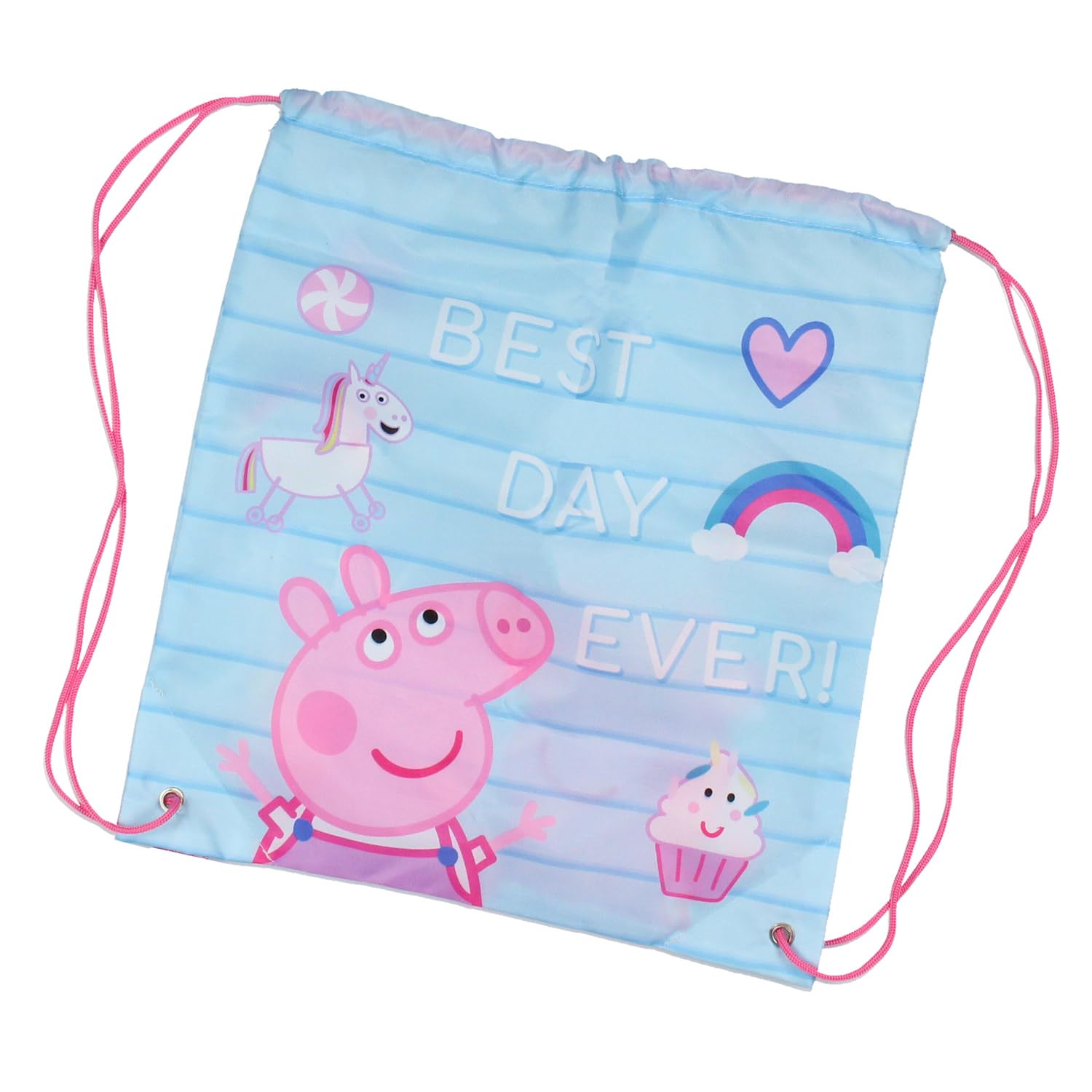 Peppa Pig Backpack Set for Kids - School & Travel Backpack with Lunch Box, Drawstring Bag, Pencil Case & Keychain | Durable & Cute Backpack for Girls & Boys | Perfect for Preschool, Kindergarten & Day Trips