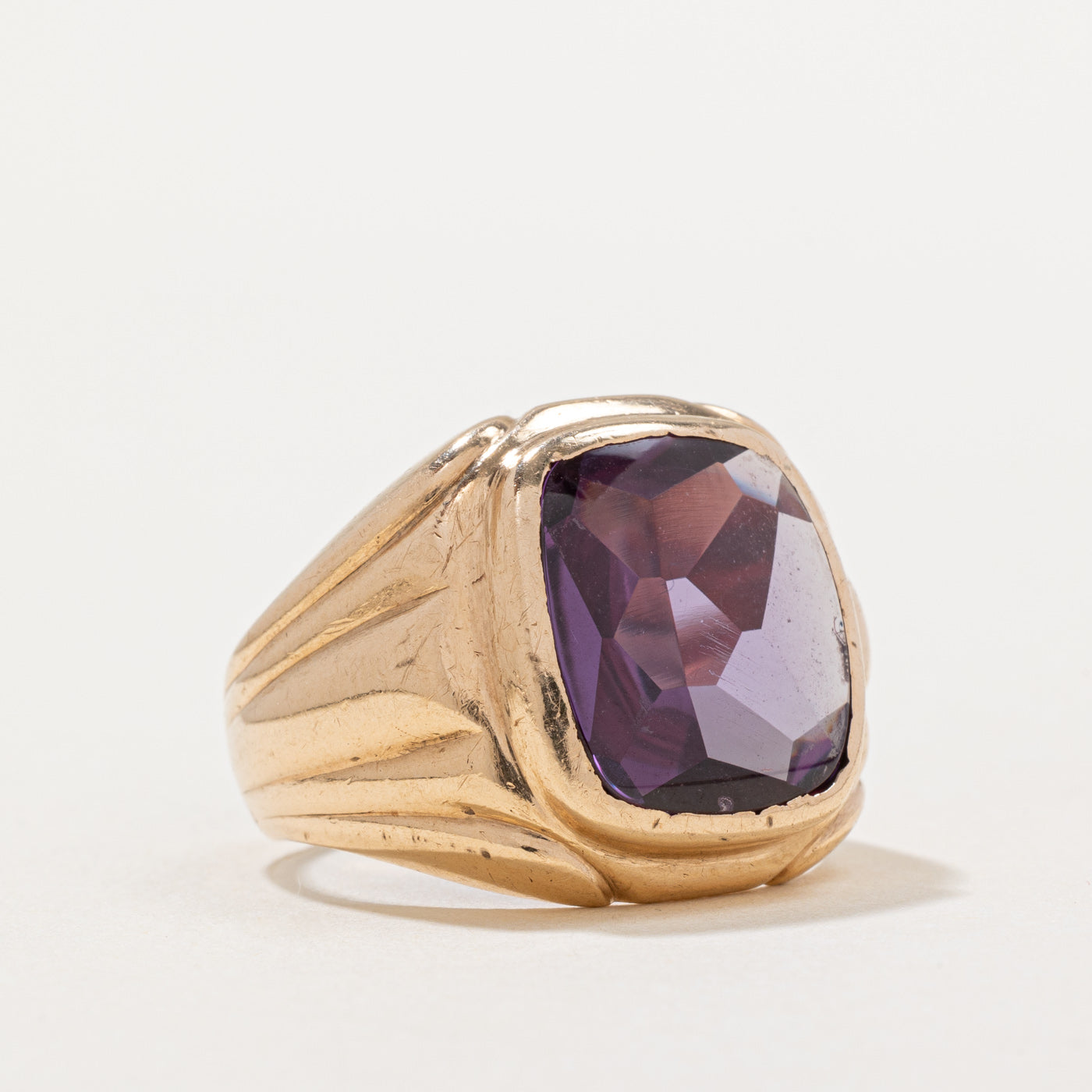 10.90ct Synthetic Color Change Sapphire Ring - Size 9.25 | Lab-Created Gemstone Jewelry for Engagement, Anniversary & Special Occasions