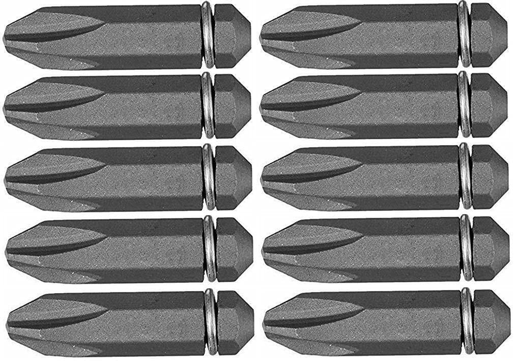 Phillips #2 Drive Insert Bit Set - 10-Piece Screwdriver & Drill Bit Kit for Home Repair, DIY Projects & Professional Use