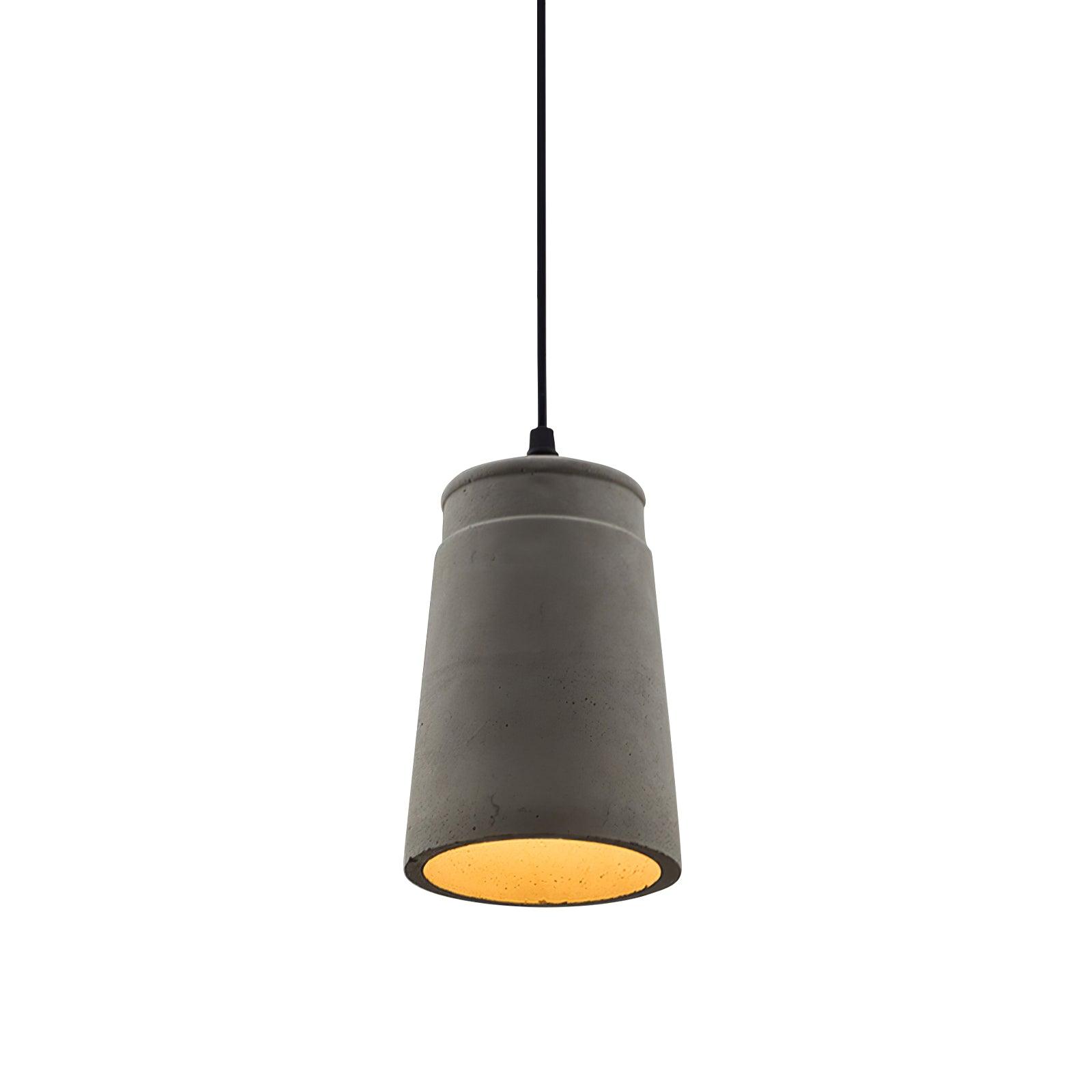 Georgia Cement Pendant Light - Industrial Modern Ceiling Fixture for Kitchen Island, Dining Room & Bedroom Lighting