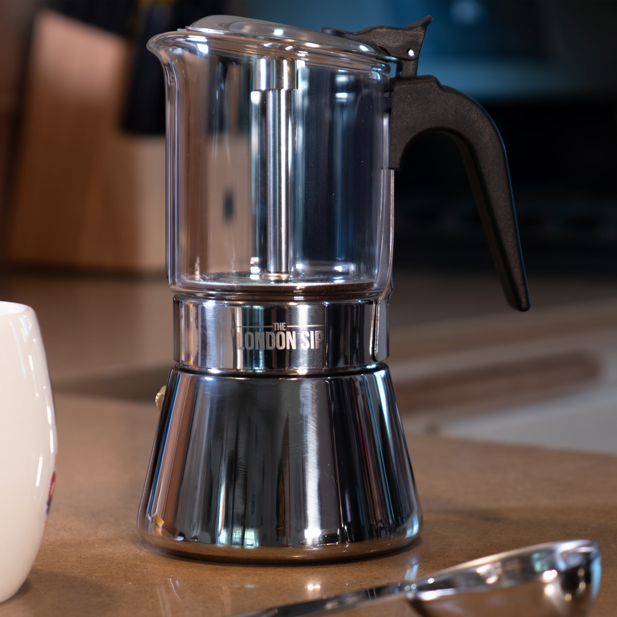 Premium Glass Stovetop Espresso Coffee Maker - Italian Style Moka Pot for Rich Espresso & Coffee - Perfect for Home, Camping & Gifts