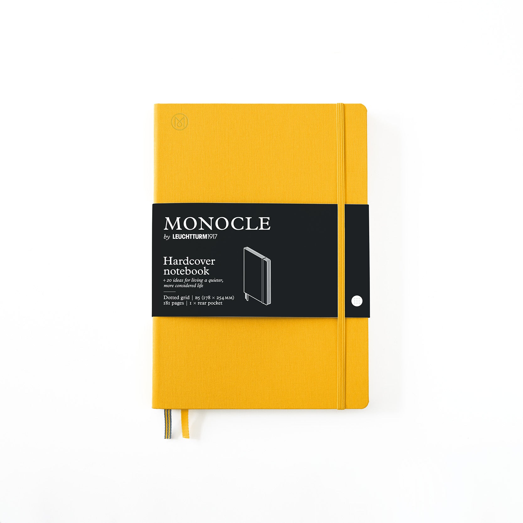 Premium Monocle B5 Notebook - Linen Hardcover, Dotted Pages for Bullet Journaling, Sketching & Note Taking - Perfect for Students, Artists & Professionals