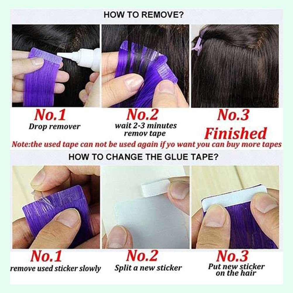 Tape In Hair Extensions 20inch - 100% Human Remy Hair Kinky Straight 40pcs 100g Natural Color for Women | Perfect for Daily Wear, Weddings & Special Occasions