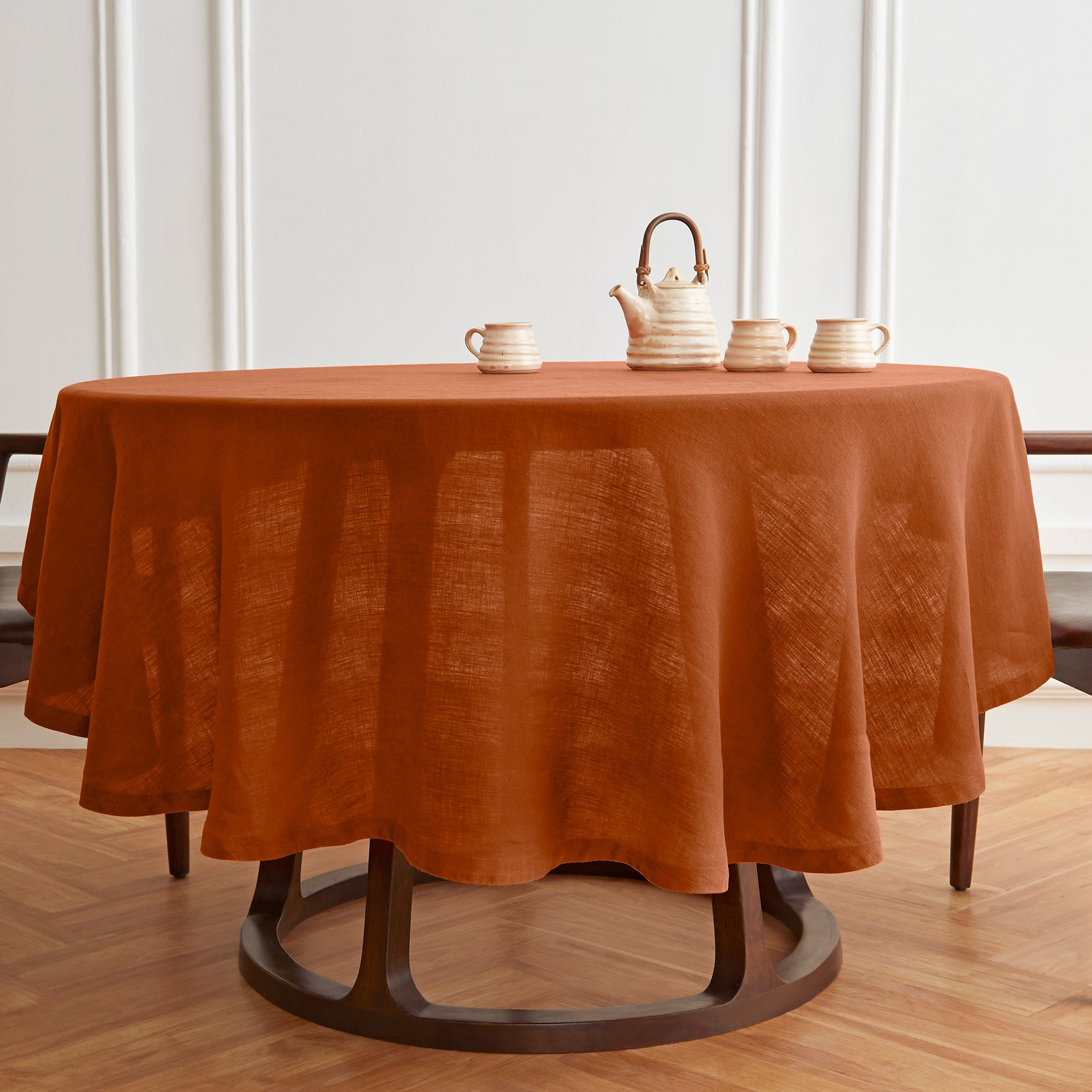 Sonoma Round Tablecloth - Premium Cotton Fabric for Dining & Parties - Perfect for Holiday Gatherings, Weddings & Home Decor