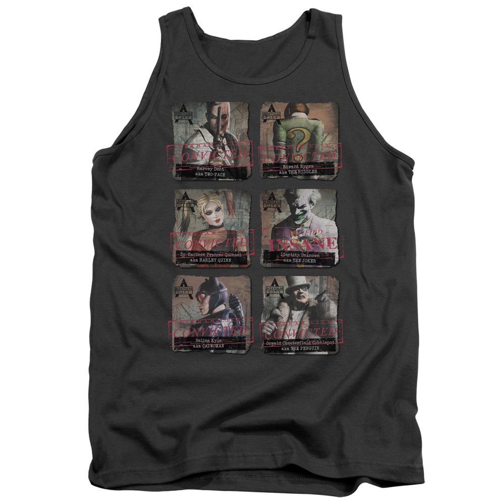 Arkham City Arkham Lineup Unisex Tank Top for Adults - Comfortable Casual Wear for Men & Women - Perfect for Gaming, Cosplay, and Everyday Outfits
