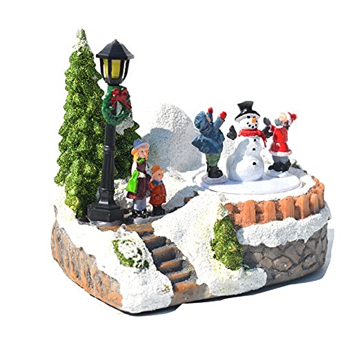 Glowing Music Snowman Hut - Christmas Decorations & Gifts with LED Lights and Holiday Melodies | Perfect for Home, Office, and Holiday Party Decor (Luminous Musical Snowman House)