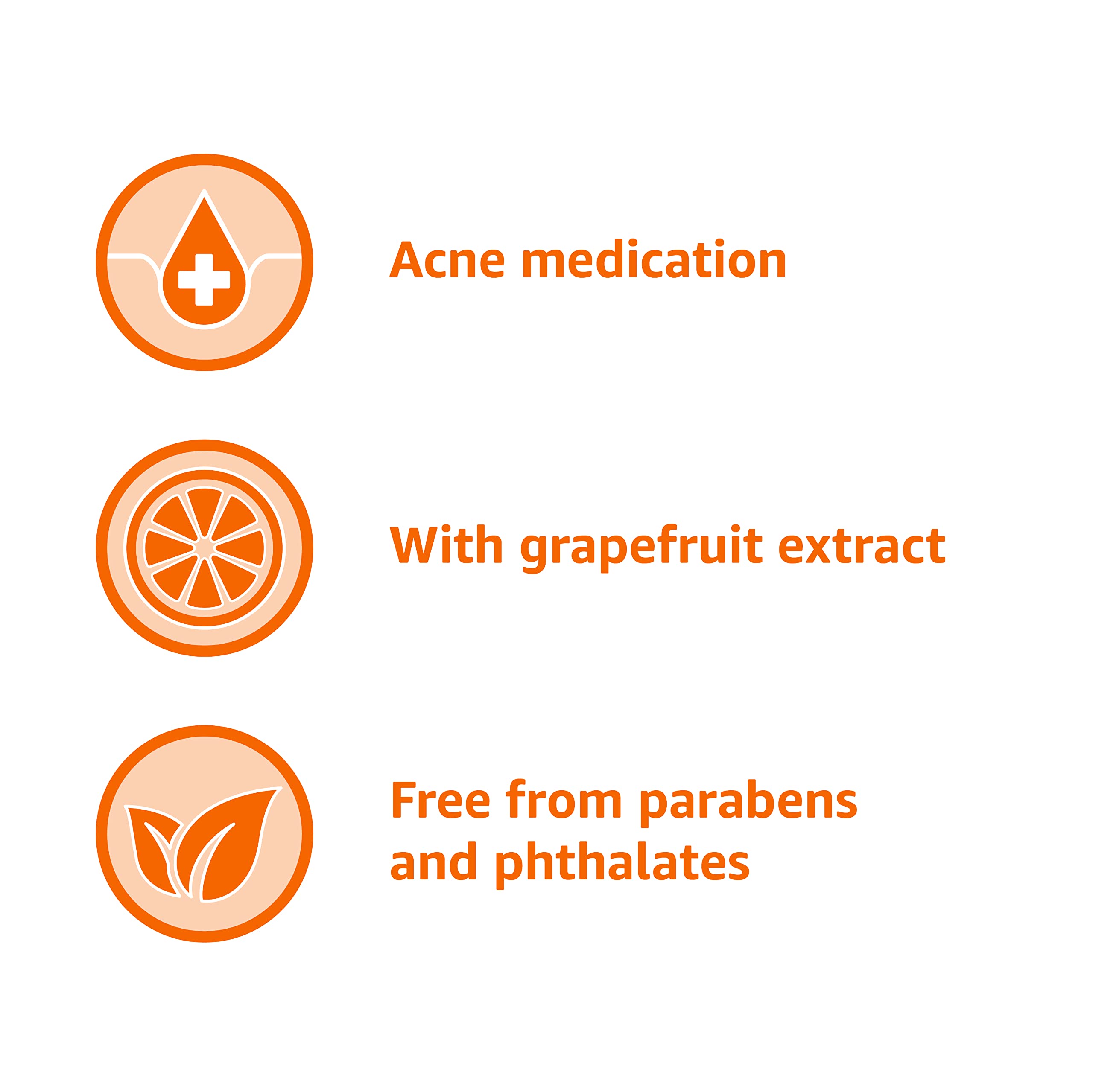 Amazon Basics Clarifying Pink Grapefruit Body Wash with 2% Salicylic Acid - Acne Treatment & Exfoliating Body Wash for Clear Skin - Dermatologist Tested, 8.5 Fl Oz (Pack of 4) - Perfect for Daily Shower & Post-Workout Skincare Routine