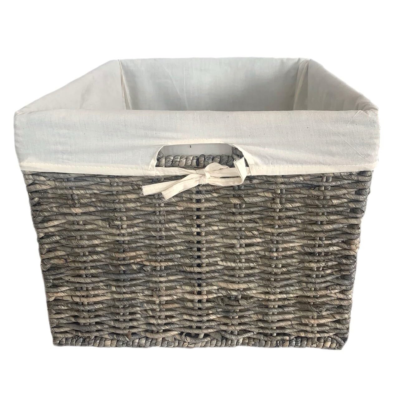 Handwoven Grey Maize Storage Baskets - Set of 2 for Home Decor