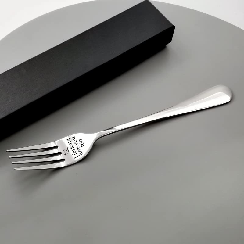 Funny 'I Forking Love You' Dessert Forks - Unique Anniversary & Birthday Gifts for Husband, Wife, Boyfriend, Girlfriend, Couples - Perfect for Romantic Dinners, Valentine's Day & Special Occasions