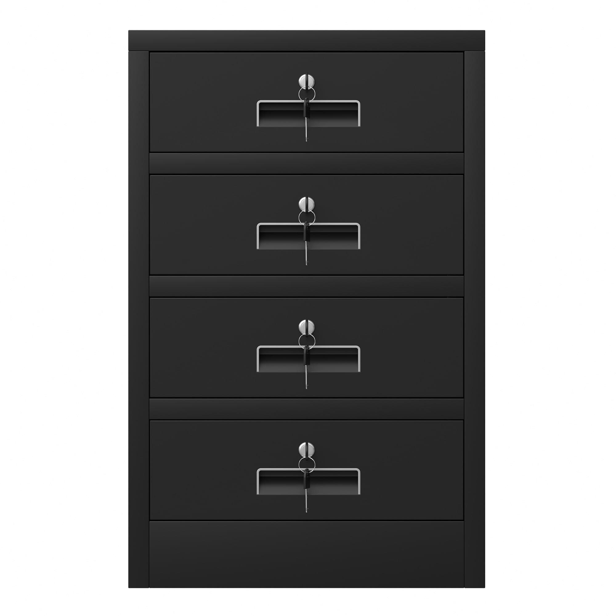 Sturdy Metal Storage Cabinet with Lockable Drawers - Secure Organizer for Home Office, Bedroom & Living Room (Black) | Perfect for Documents, Office Supplies & Home Organization