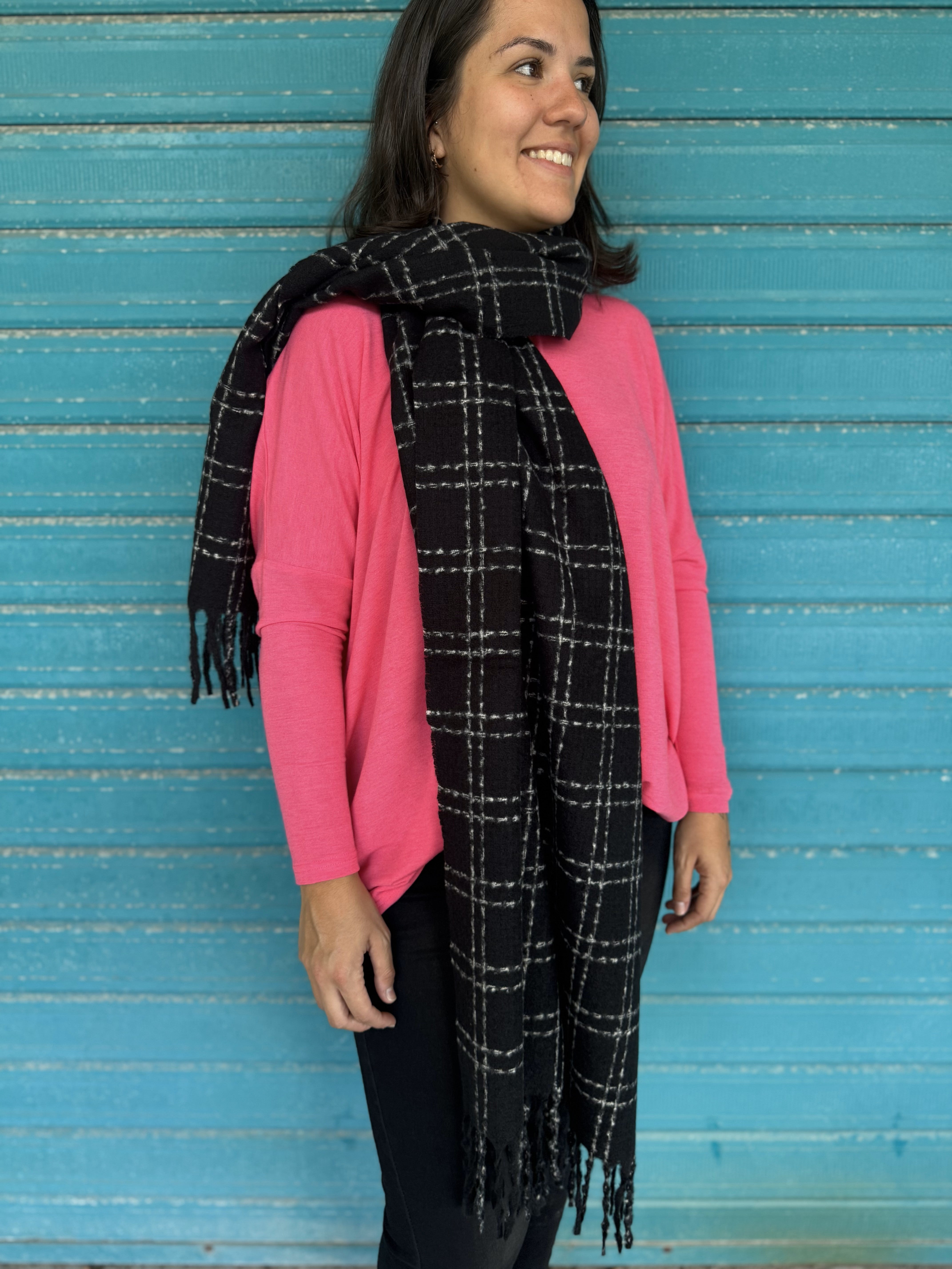 Jamie Black Scarf for Women - Soft Winter Fashion Accessory for Cold Weather & Stylish Outfits