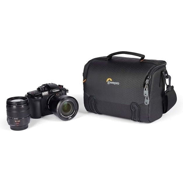 Lowepro Adventura SH 160 III Camera Backpack - Waterproof DSLR/SLR Bag for Travel & Hiking (Black/Green) - Perfect for Outdoor Photography & Adventure Trips