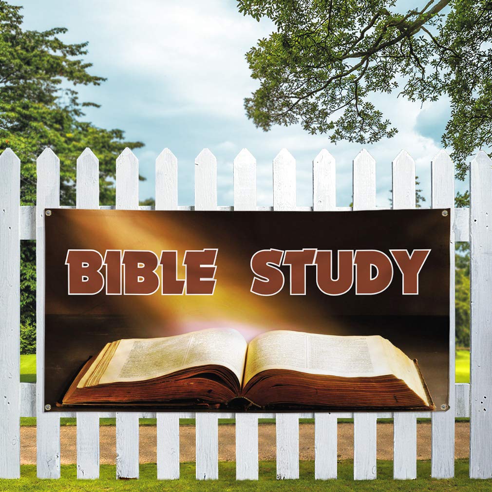 Custom Vinyl Banner 48x96 Inches - Durable Weatherproof Outdoor Sign for Bible Study, Advertising, Yard & Industrial Use - 8 Grommets for Easy Hanging