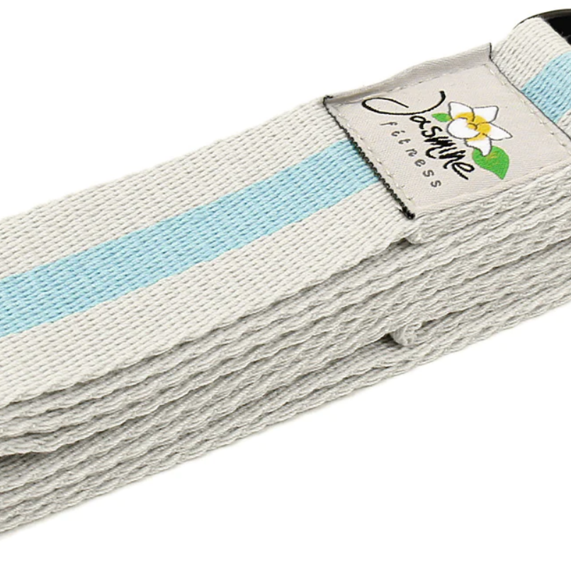 Jasmine Fitness Cotton Yoga Strap for Stretching, Flexibility & Pilates - Perfect for Home Workouts, Gym & Yoga Classes