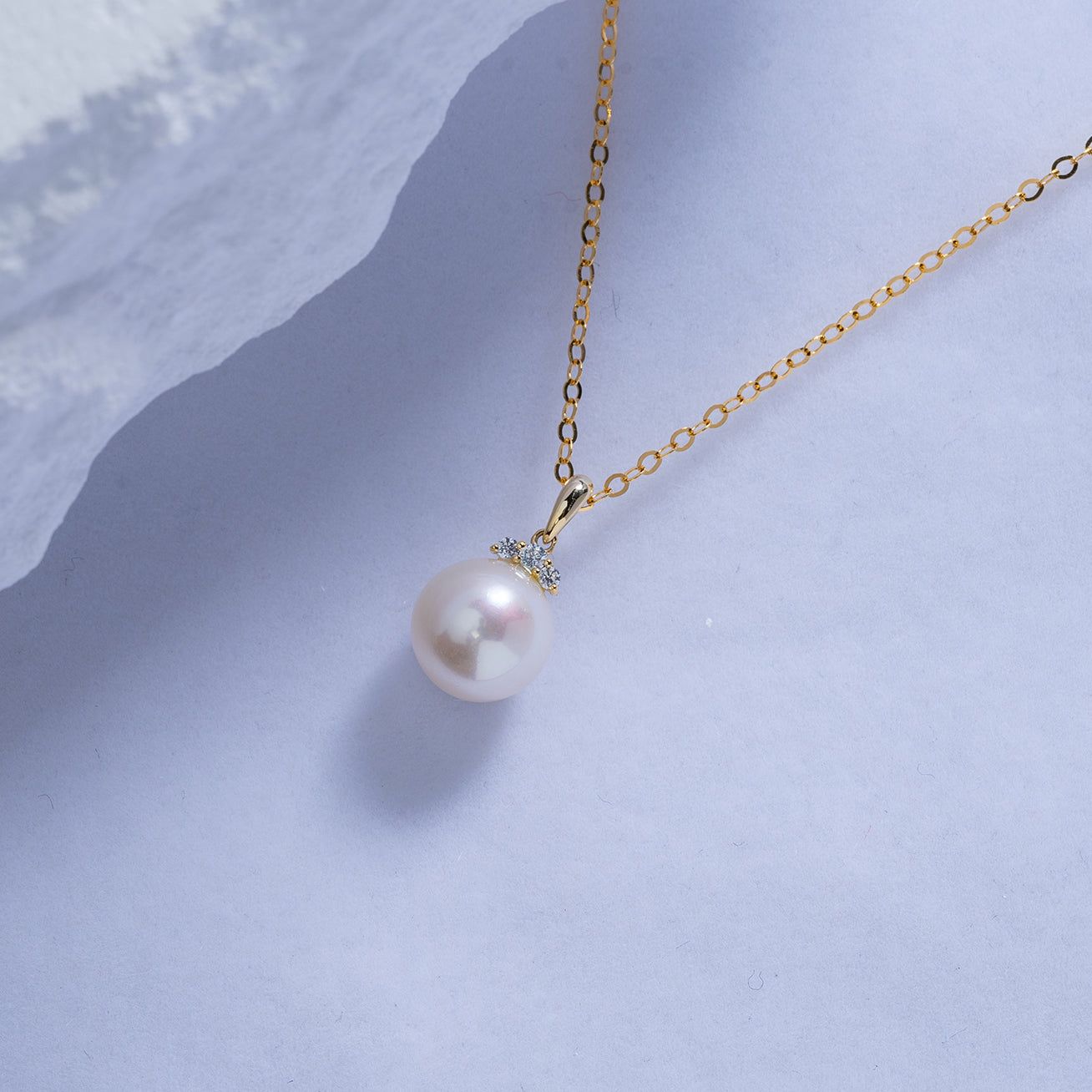 18K Solid Gold Freshwater Pearl Necklace for Women - Elegant Bridal Jewelry Gift, Wedding, Anniversary & Special Occasions