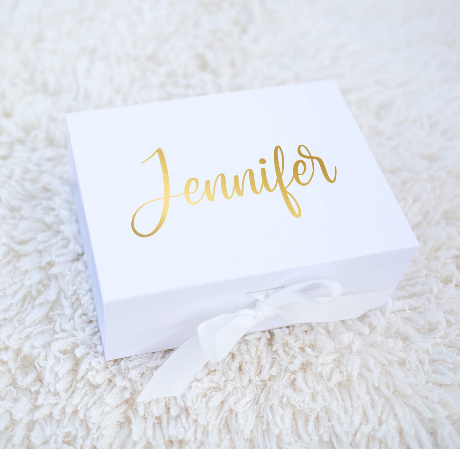 Custom Bridesmaid Proposal Gift Box with Magnetic Lid & Ribbon Finish - Personalized Present for Mother's Day, Birthday, Valentine's Day - Made in USA - Perfect for Wedding Party Favors & Special Occasion Gifting