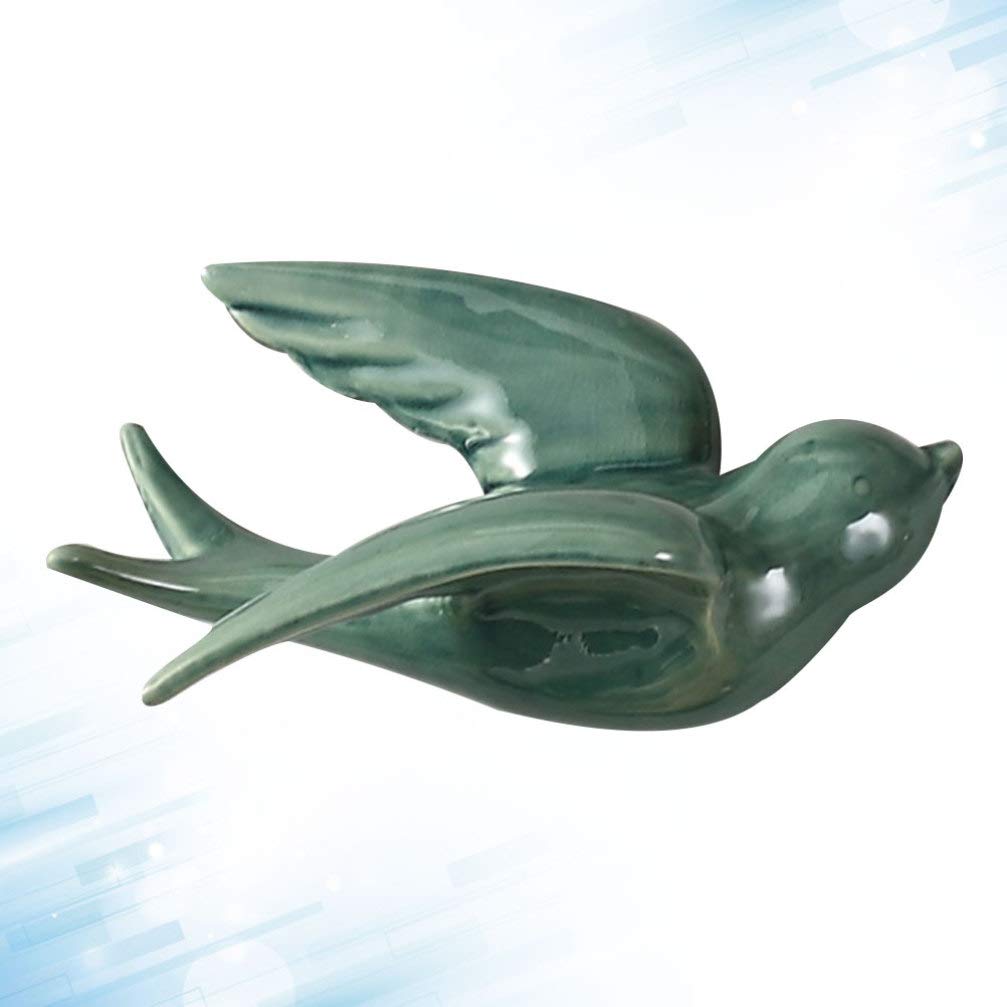 Ceramic Hanging Swallows & Sparrows - Handcrafted Bird Wall Decor Sculptures for Living Room, Garden & Outdoor Spaces | Elegant Dove Figurines & Decorative Bird Ornaments for Home & Patio Decor