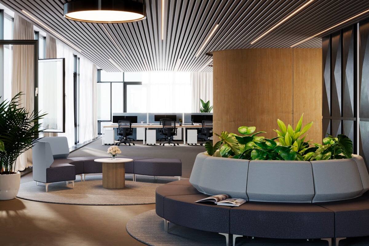 Modern L-Shaped Reception Lounge Sofa for Office Waiting Areas - Comfortable Visitor Seating with Stylish Design