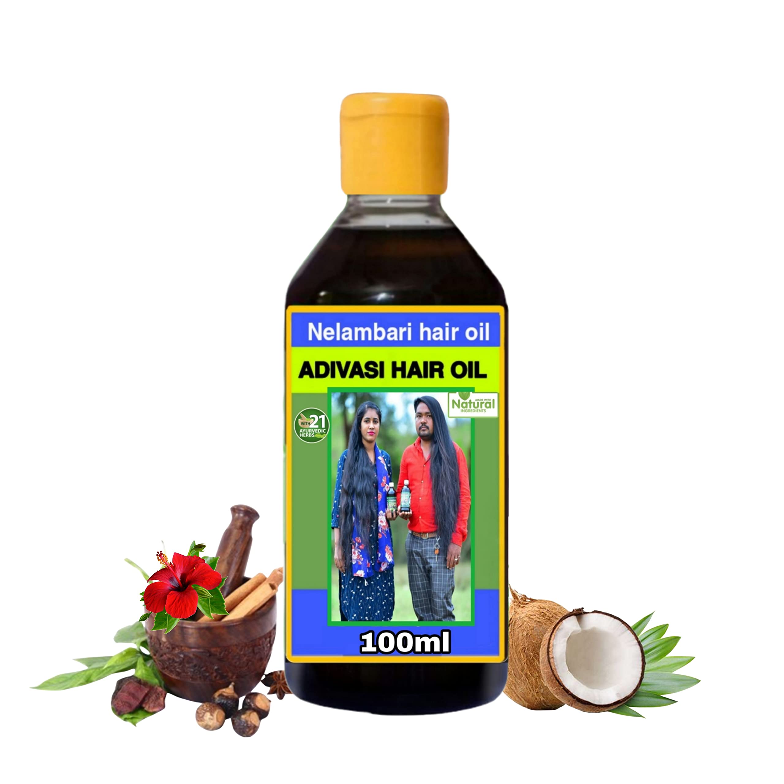 Adivasi Kesh Growth Oil - Natural Ayurvedic Hair Oil for Men & Women | Promotes Hair Growth & Reduces Hair Fall | Perfect for Daily Scalp Massage & Hair Care Routine (SMAAP-014)