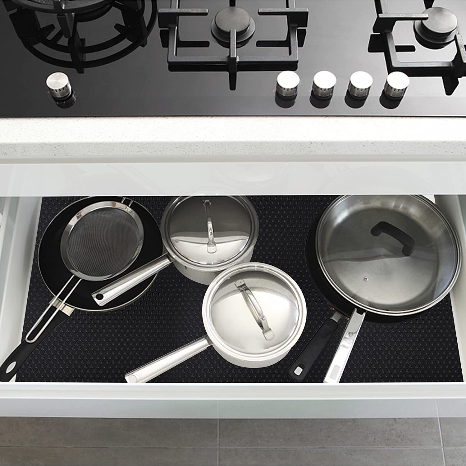 Non-Slip EVA Shelf Liners for Kitchen Cabinets - 17.7