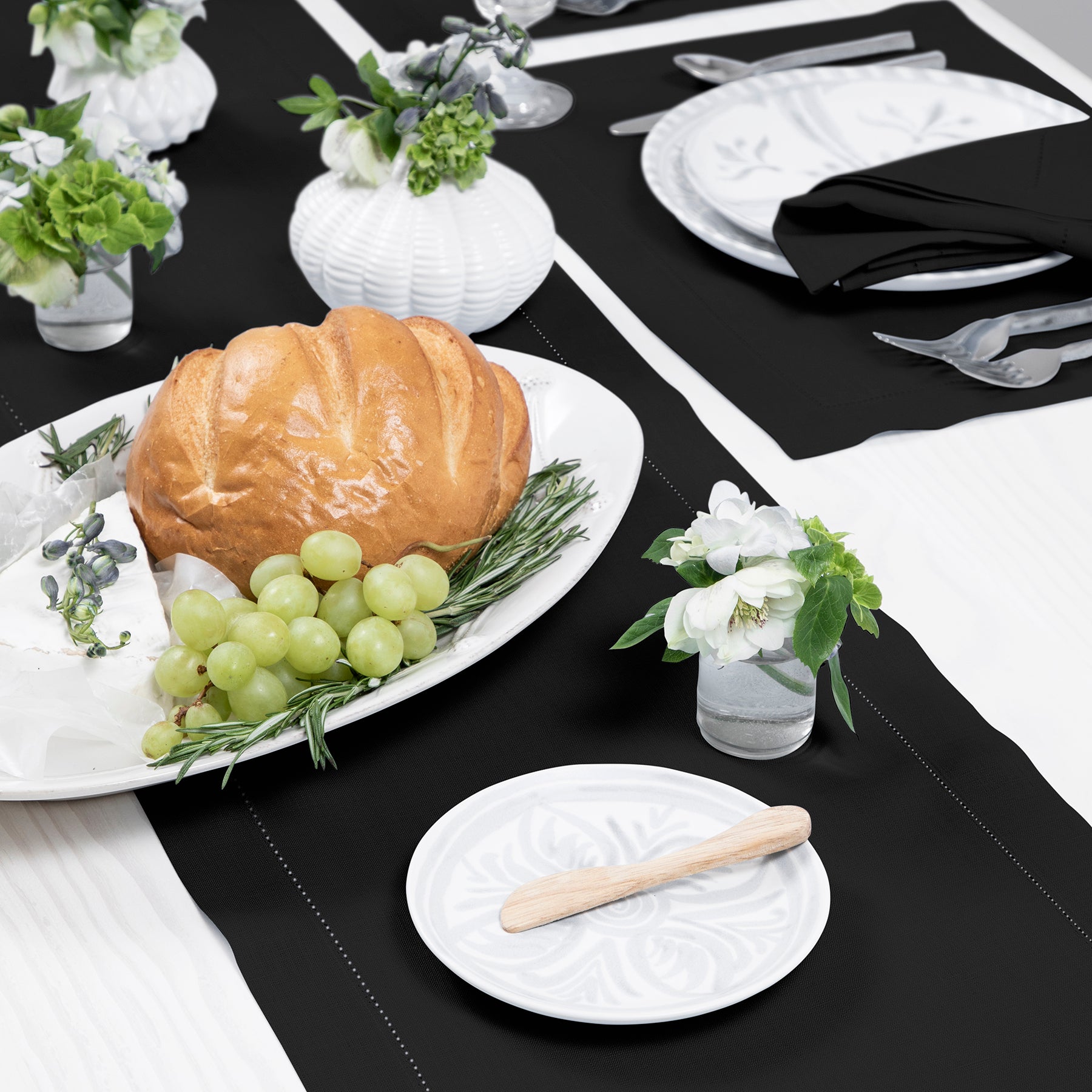 Elegant Classic Hemstitch Table Runner - Perfect for Dining Tables, Weddings & Home Decor - On Sale Now