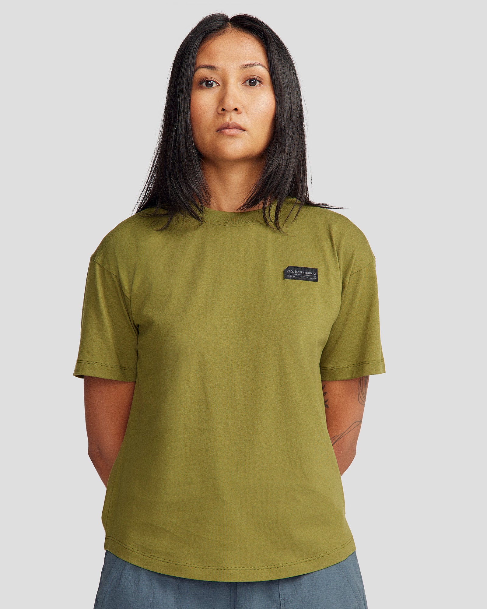 Women's Logo Organic Cotton T-Shirt - Dark Fern | Eco-Friendly Casual Wear for Everyday Comfort