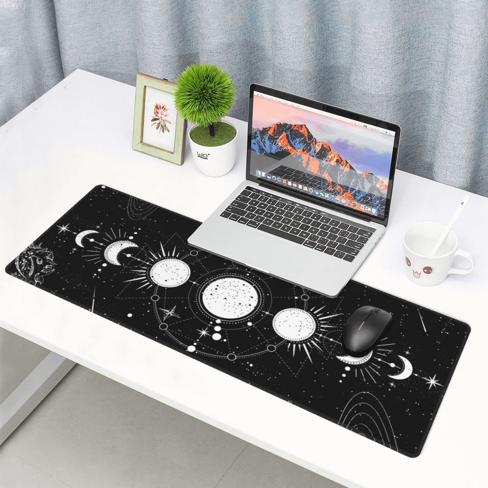 Dreamcatcher Mystical Moon Gaming Mouse Pad XL - Large Non-Slip Rubber Base, Stitched Edges Desk Mat (31.5''x11.8'') for PC, Laptop & Office - Perfect for Gamers, Graphic Designers & Workstations