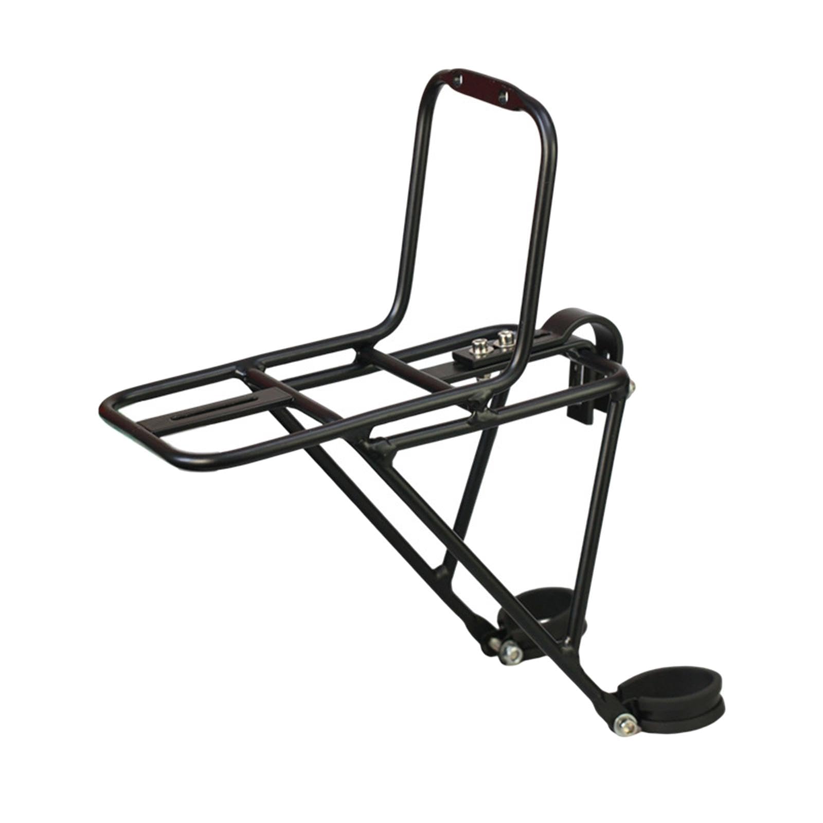 Lightweight Metal Bike Front Carrier Rack with Cargo Pannier Bag - Durable Bicycle Luggage Shelf for Cycling, Commuting & Outdoor Adventures