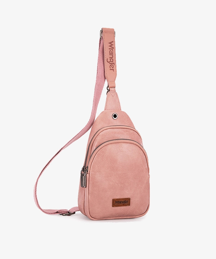 Wrangler Dual Zippered Sling Bag - Lightweight Crossbody Shoulder Bag for Men & Women - Perfect for Travel, Hiking, Gym & Everyday Use