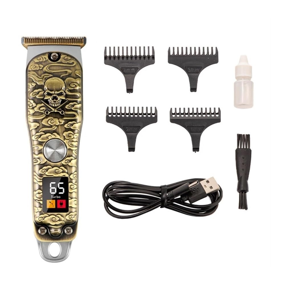 Professional Men's Electric Shaver & Hair Clipper Set - Barber Grade Precision Trimmer for Smooth Shaving & Grooming | Perfect for Home Use, Travel & Professional Barbershops (Human Skeleton Design)