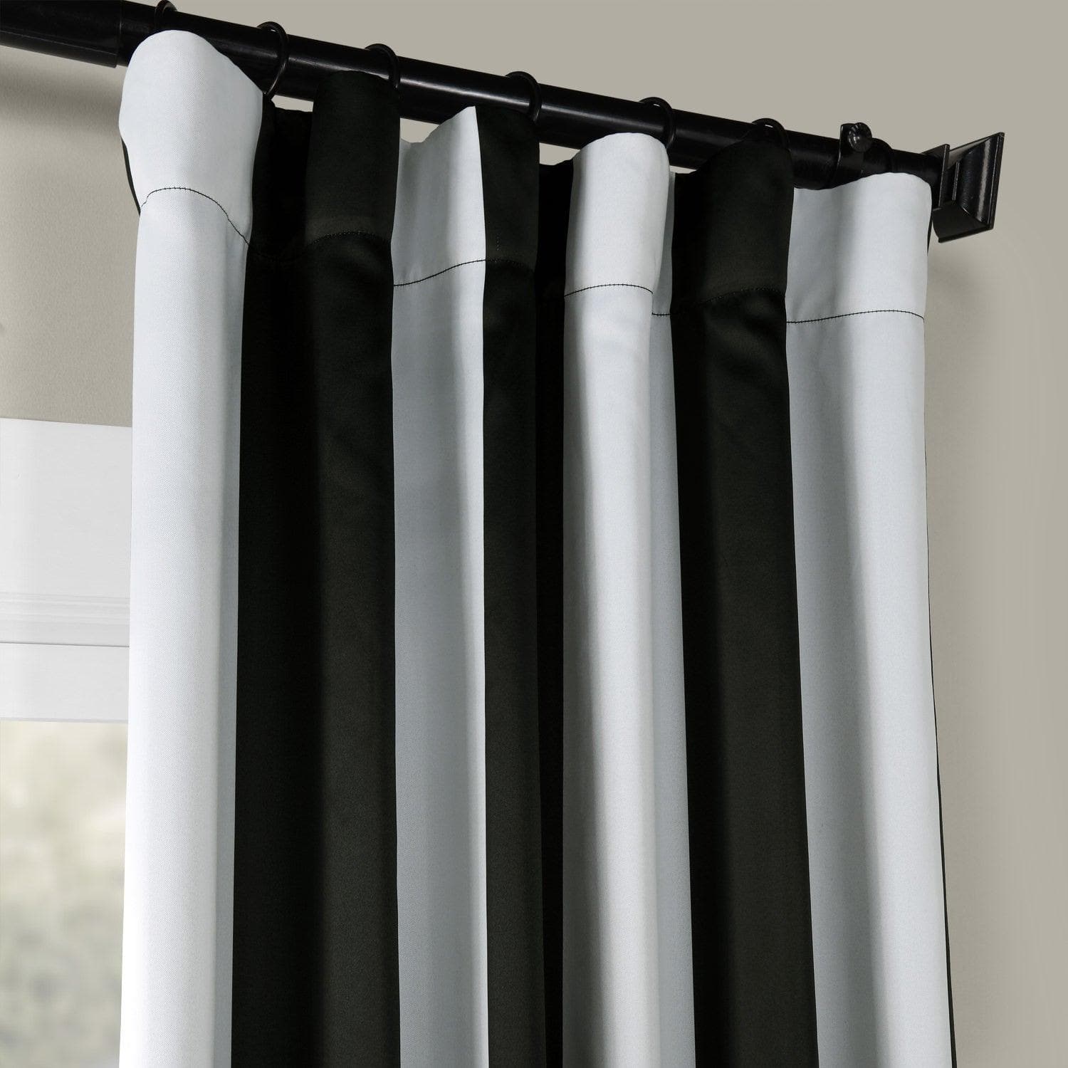Black & White Striped Room Darkening Curtains for Bedroom - Light Blocking Window Drapes for Nursery, Living Room & Home Decor
