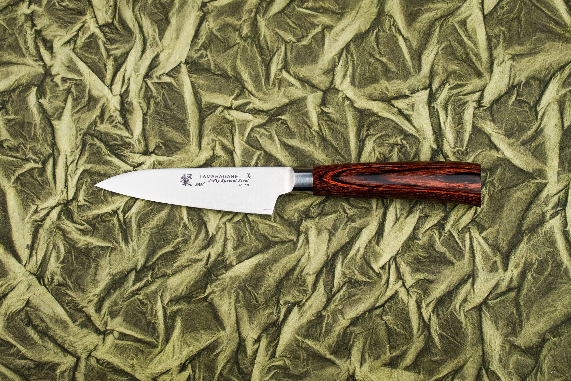 Tamahagane San Petty Knife 90mm - High Carbon Steel Blade, Japanese Kitchen Knife for Precision Cutting - Perfect for Slicing Fruits, Vegetables & Boneless Meat